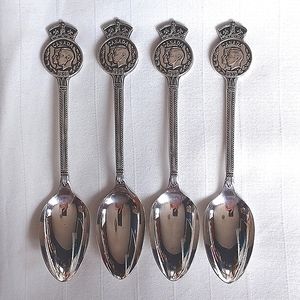 Wm. A Rogers 1939 Royal Visit Silver Plate Collector Spoons- Set of 4